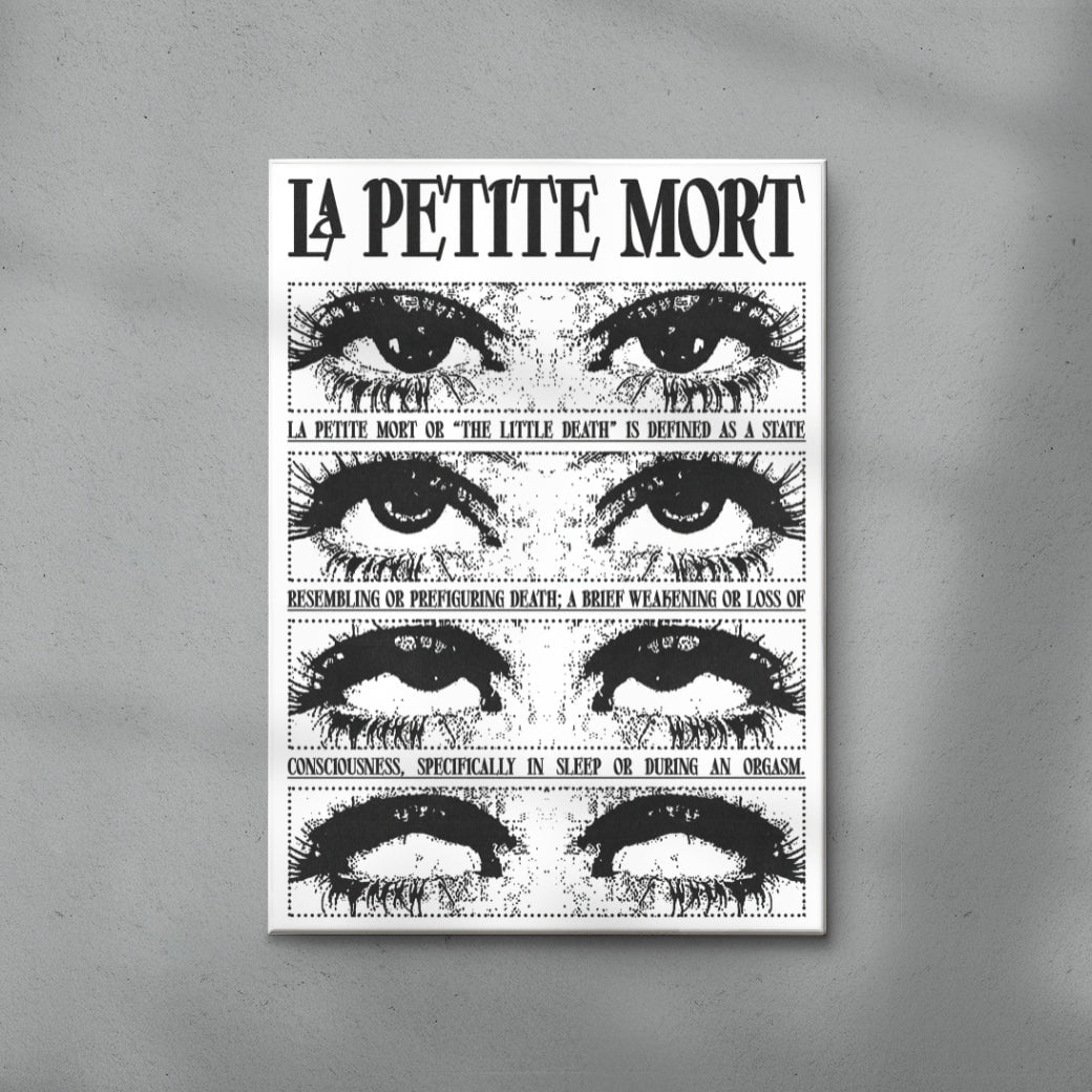 The Little Death (Mono) contemporary wall art print by Utsav Verma - sold by DROOL