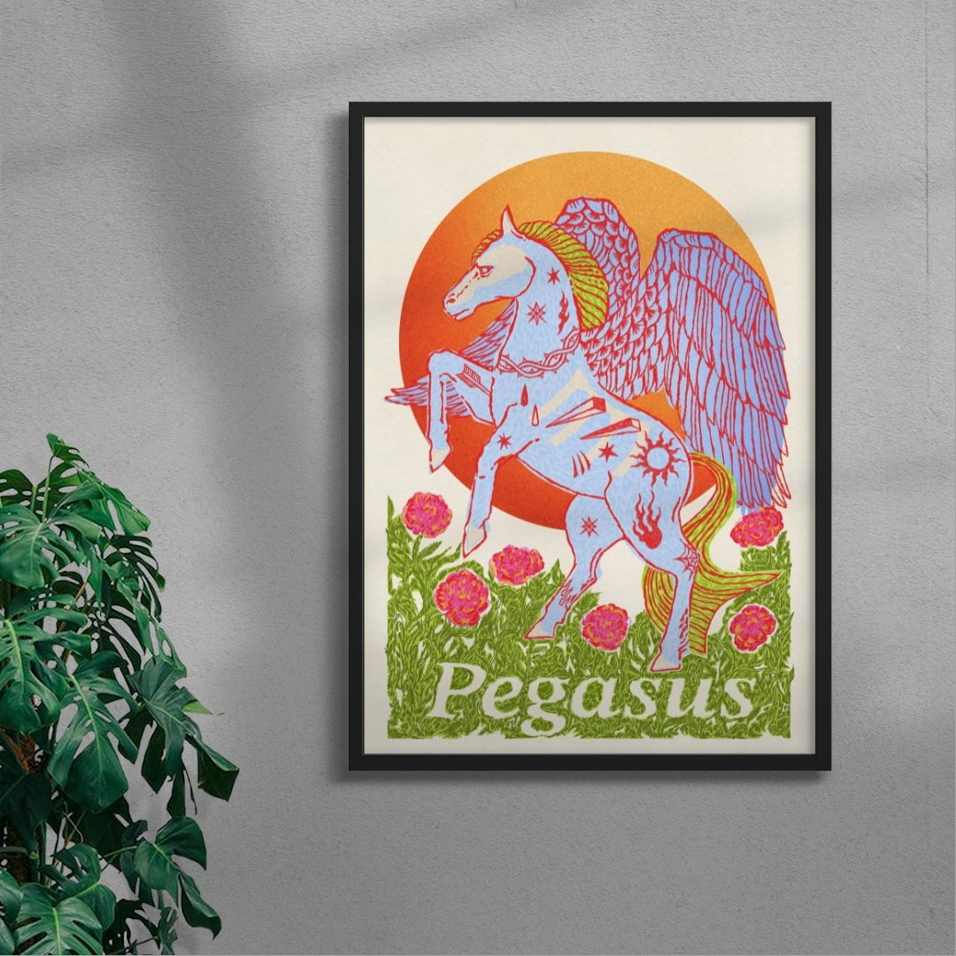 Pegasus contemporary wall art print by Kwonny - sold by DROOL