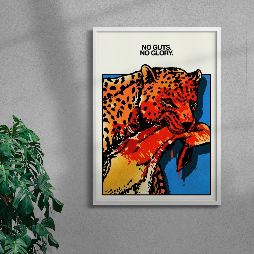 No Guts. No Glory. contemporary wall art print by Othman Zougam - sold by DROOL