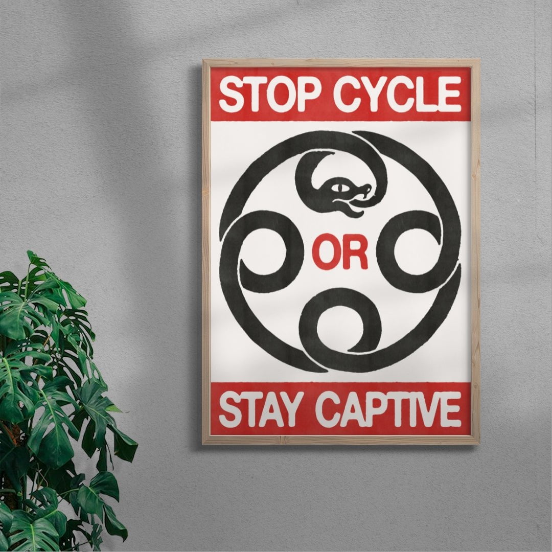 Ouroborus contemporary wall art print by Alexander Khabbazi - sold by DROOL