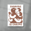 Sharing Is Caring contemporary wall art print by Eric Schwarz - sold by DROOL