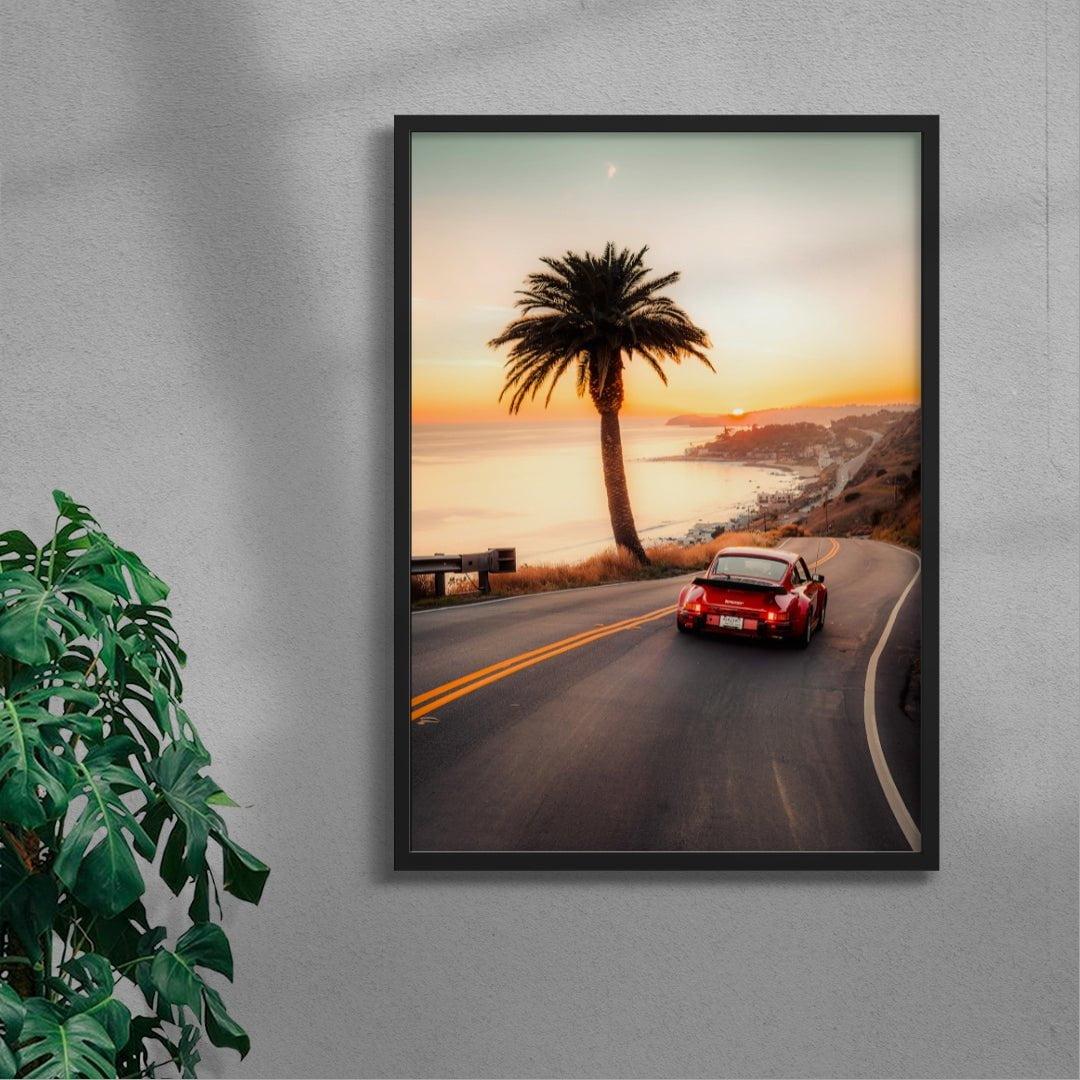 Porsche Paradise contemporary wall art print by Deston Isas - sold by DROOL