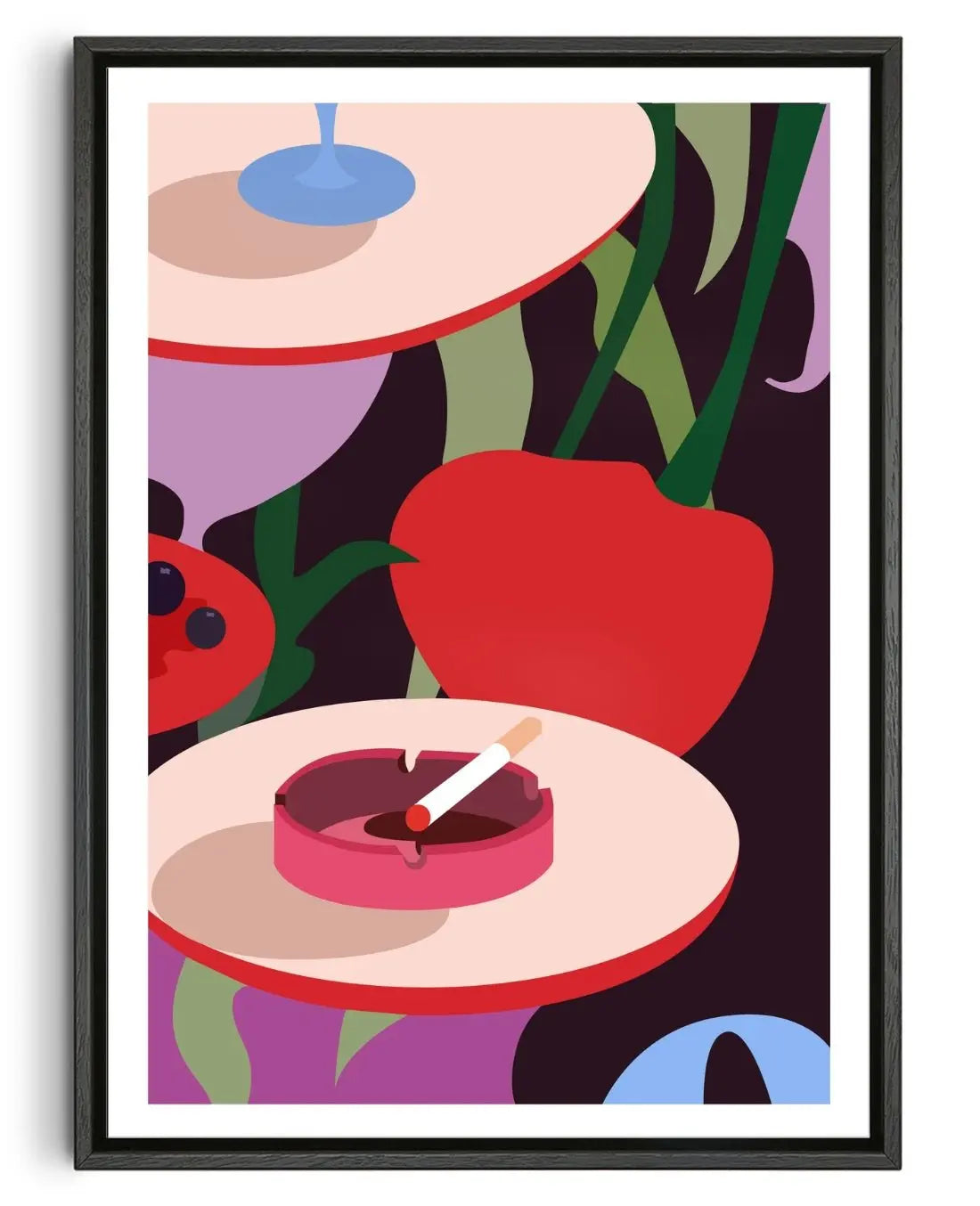Pleasures contemporary wall art print by Kim Van Vuuren - sold by DROOL