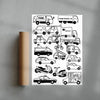JAPANESE CARS contemporary wall art print by Max Blackmore - sold by DROOL