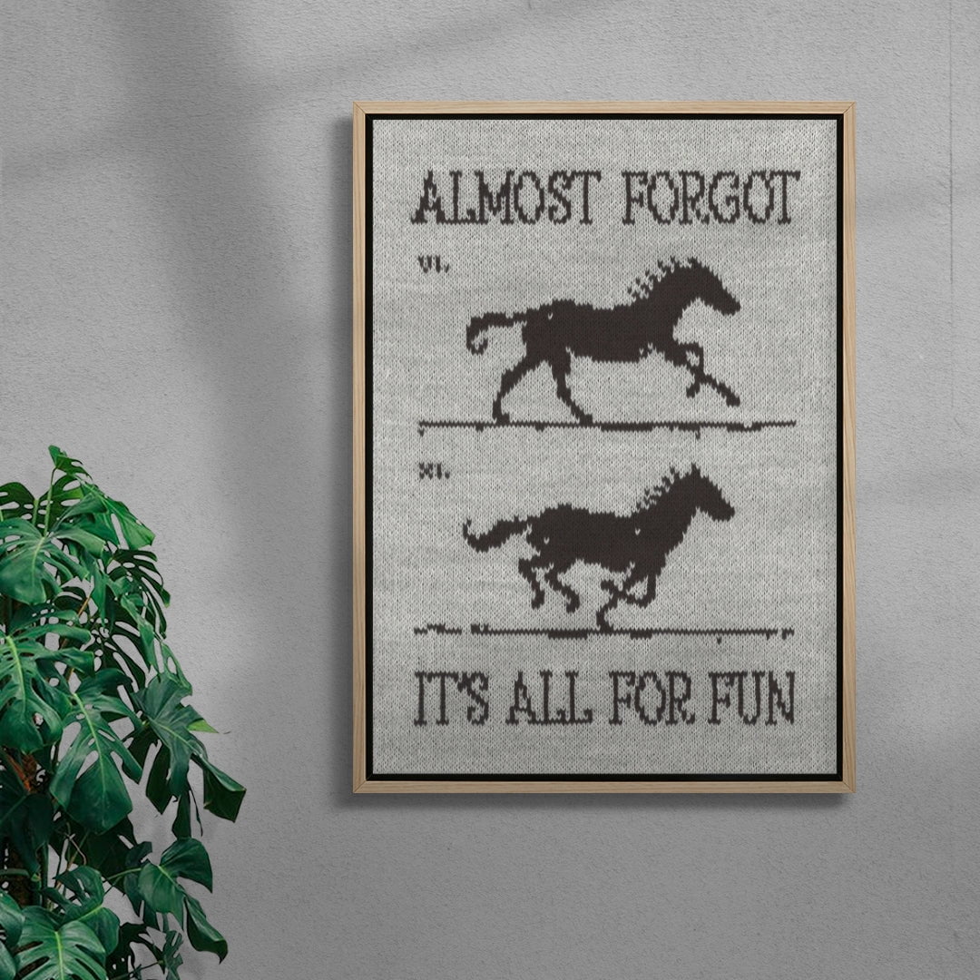 It’s All for Fun contemporary wall art print by Alexander Khabbazi - sold by DROOL