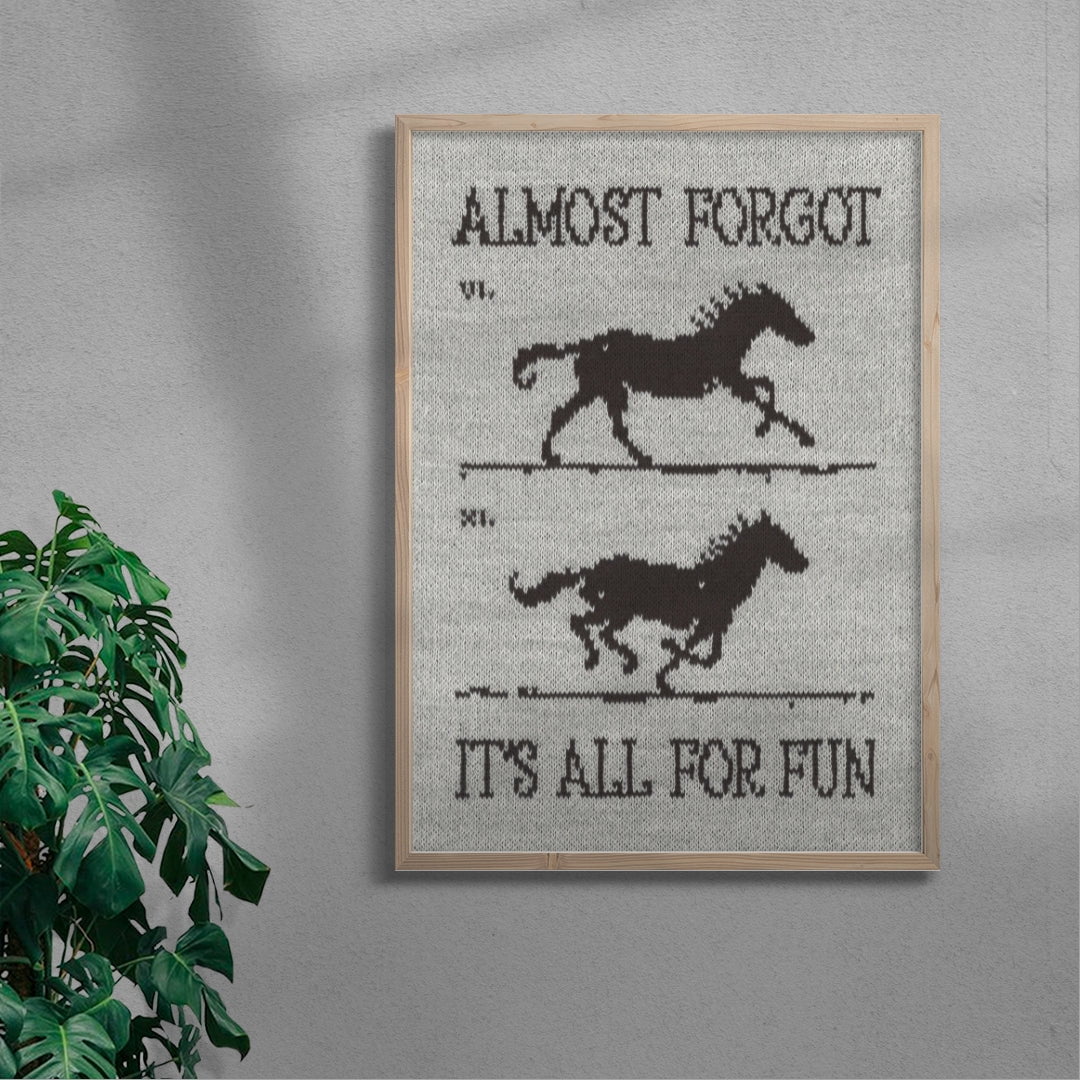 It’s All for Fun contemporary wall art print by Alexander Khabbazi - sold by DROOL