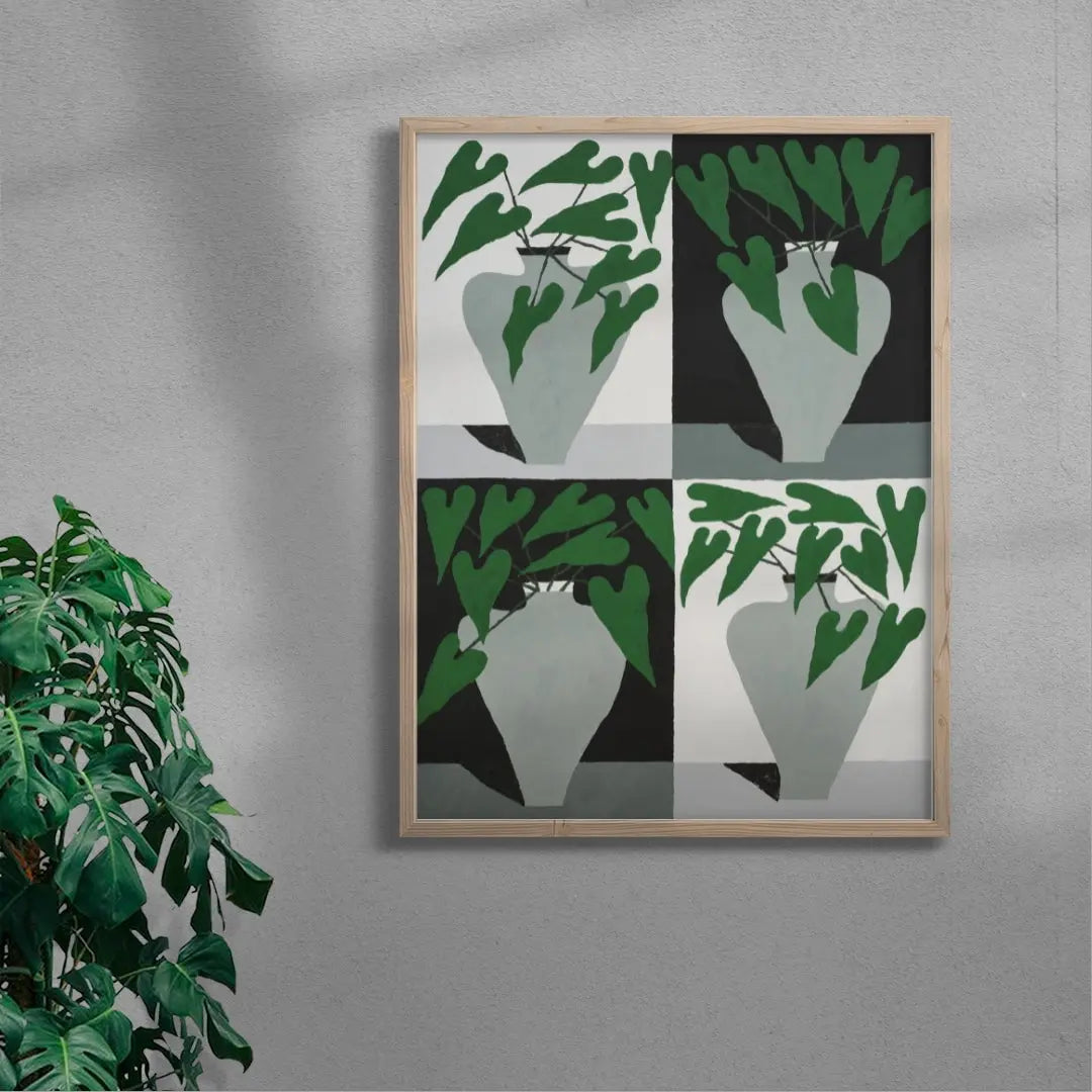 Vases x4 contemporary wall art print by Colby Edwards - sold by DROOL