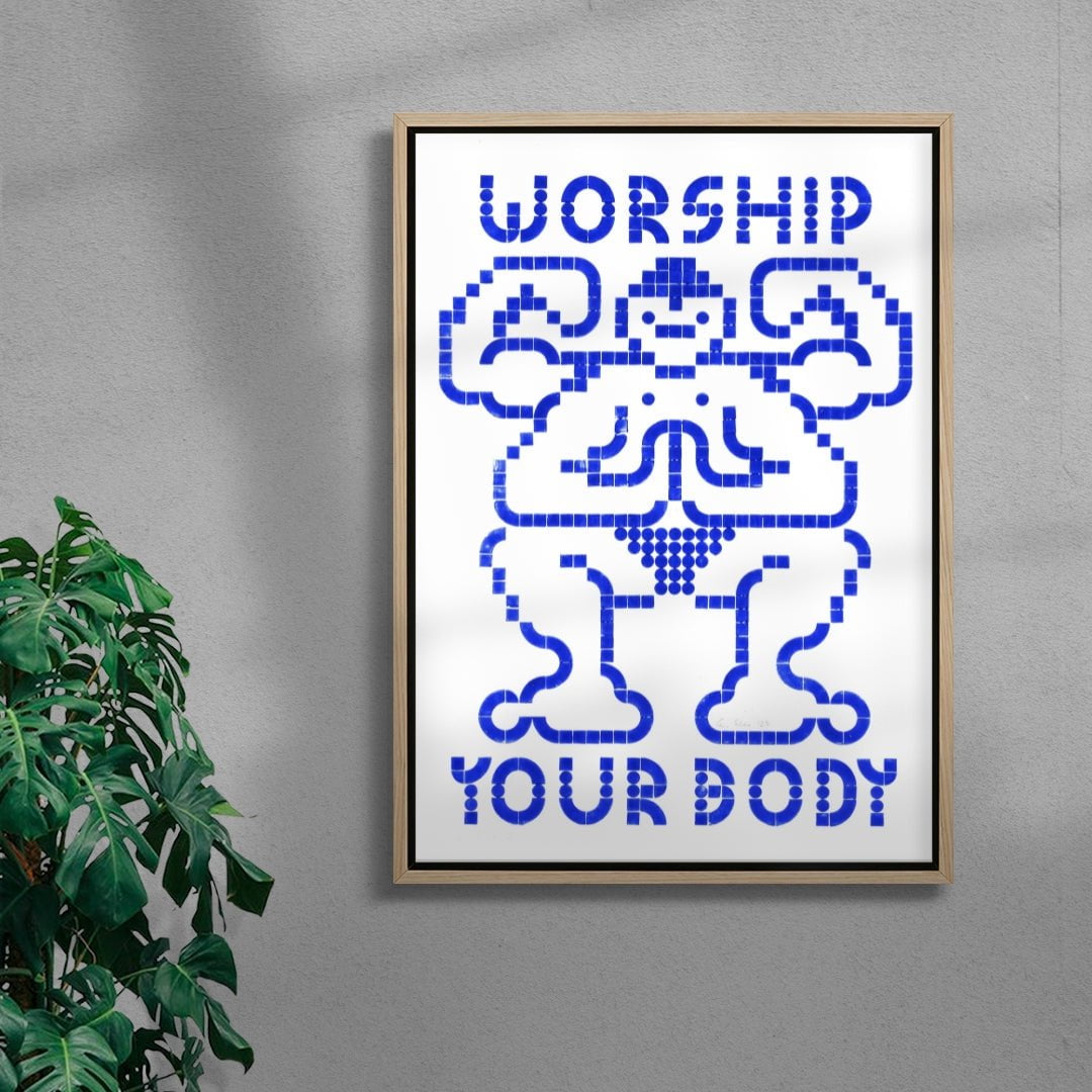 Worship Your Body contemporary wall art print by Eric Schwarz - sold by DROOL