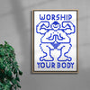 Worship Your Body contemporary wall art print by Eric Schwarz - sold by DROOL