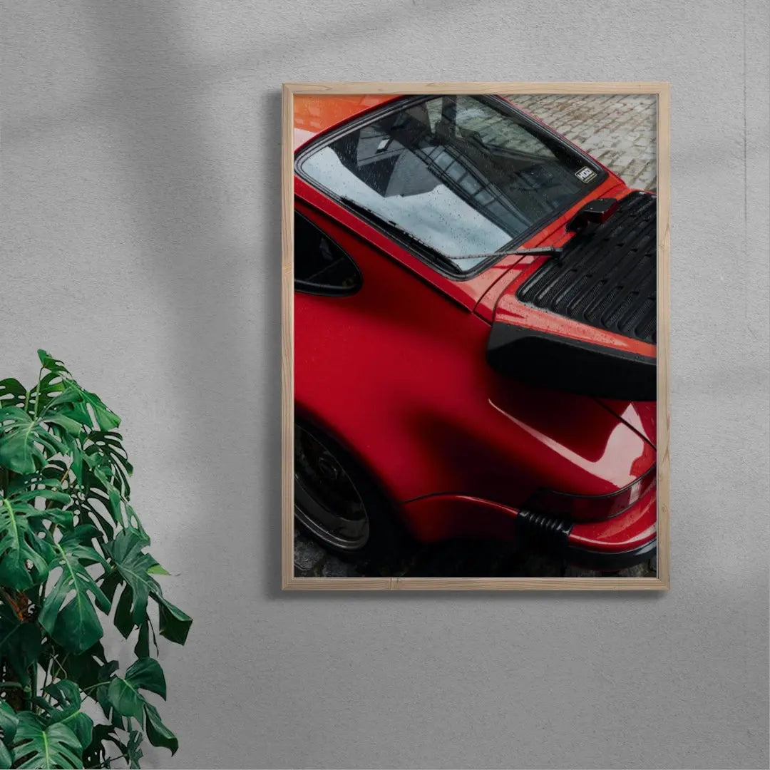 Porsche on cobbles 2 contemporary wall art print by Jonathan Elyea - sold by DROOL