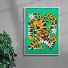 Big Cat contemporary wall art print by Jamie Muck - sold by DROOL