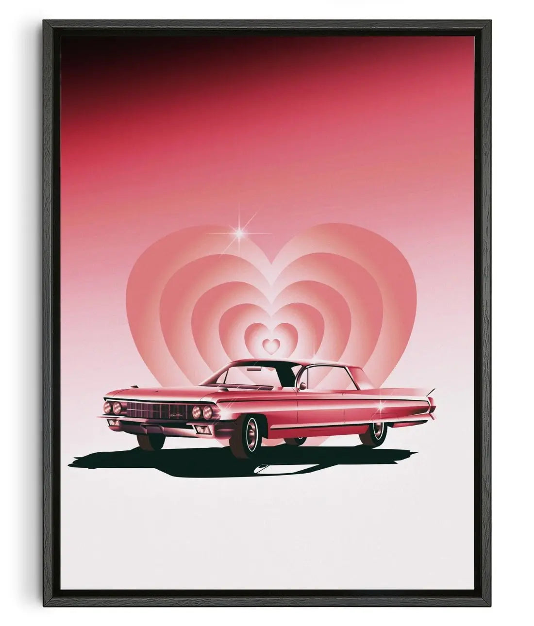 Pink Ride contemporary wall art print by Paulina Almira - sold by DROOL