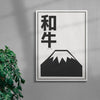Wagyu contemporary wall art print by Xela - sold by DROOL
