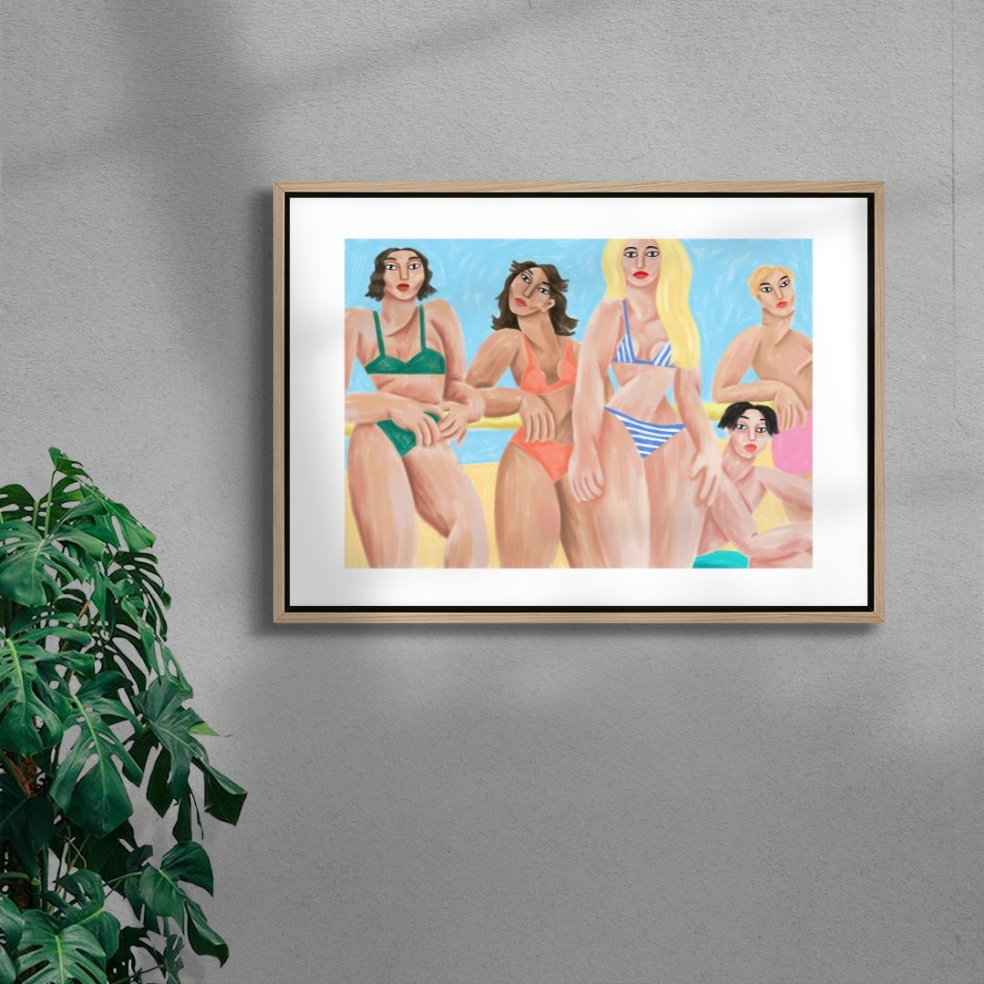 Rimini 83 contemporary wall art print by Cépé - sold by DROOL