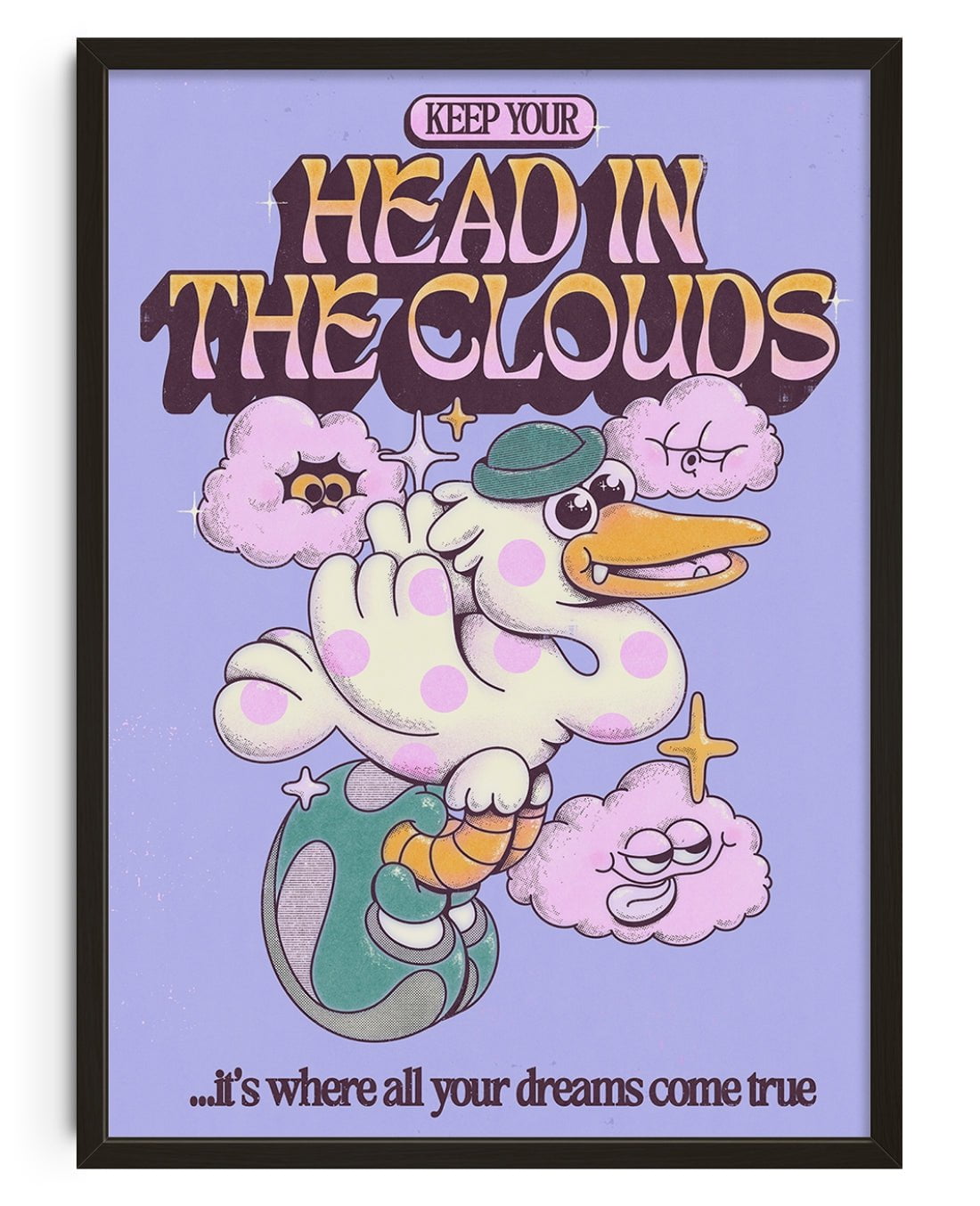 Head In The Clouds contemporary wall art print by My Sunbeam - sold by DROOL