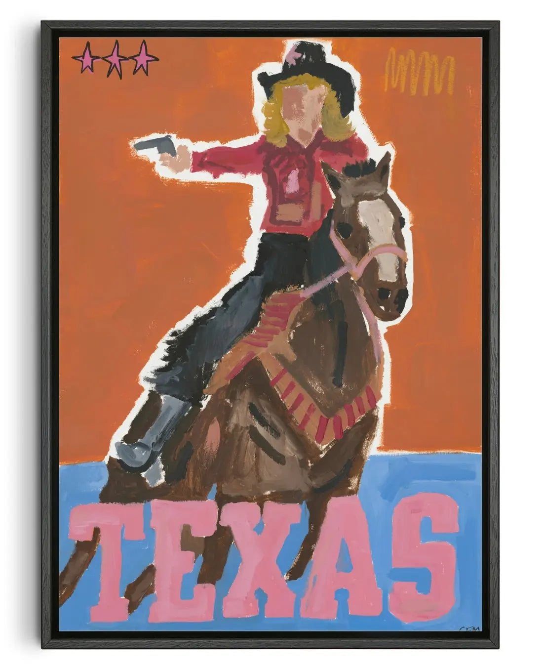 Texas contemporary canvas print by Caitlin Flood-Molyneux - sold by DROOL