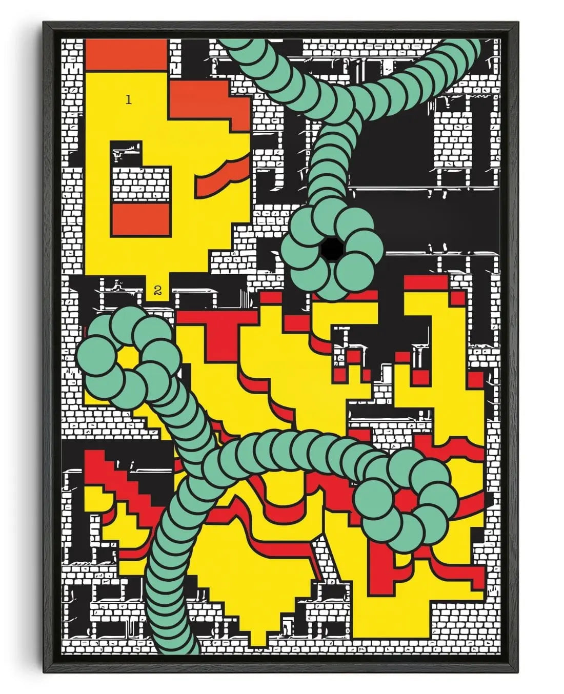 Structures & Bricks contemporary wall art print by Naia Escribano - sold by DROOL