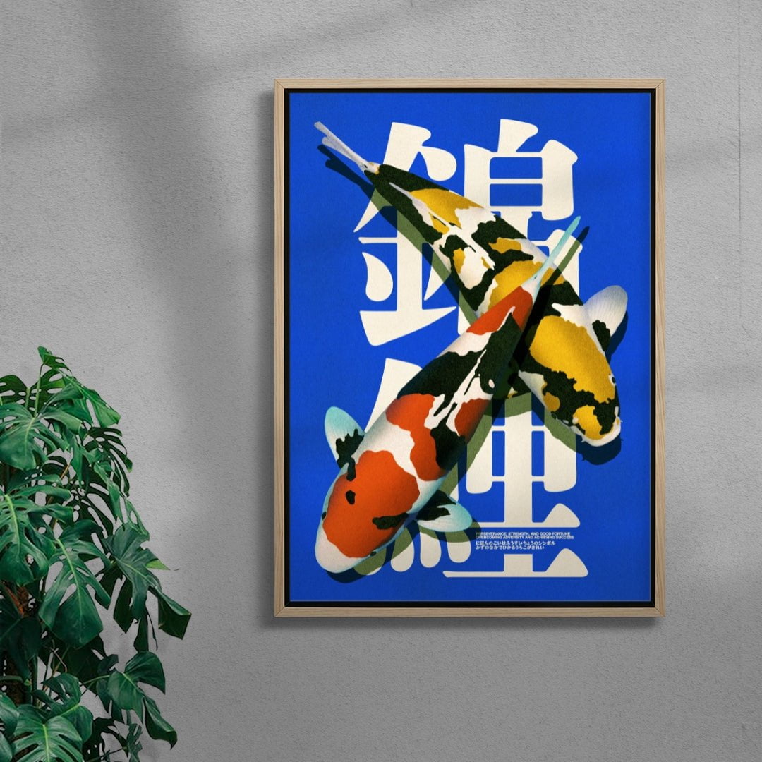 Nishikigoi 4 contemporary wall art print by Othman Zougam - sold by DROOL