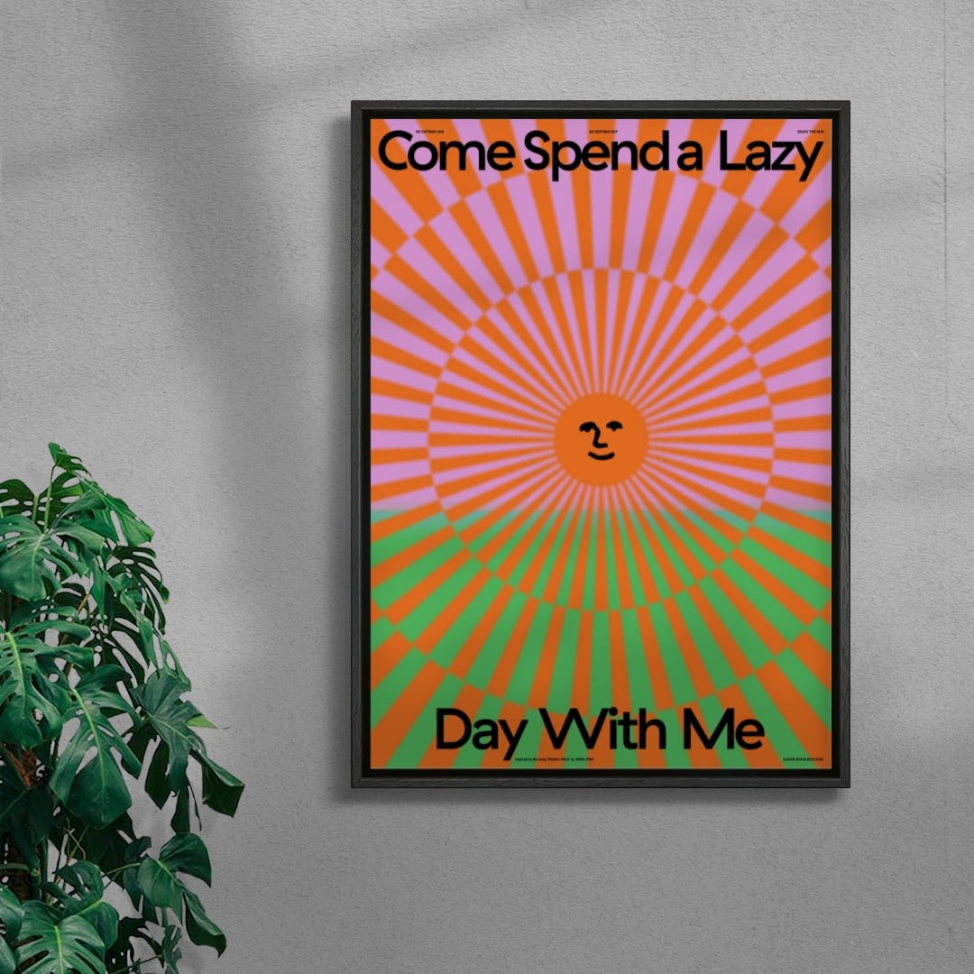 Spend a Lazy Day With Me contemporary wall art print by John Schulisch - sold by DROOL