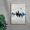 Skyline contemporary wall art print by Dom Russo - sold by DROOL