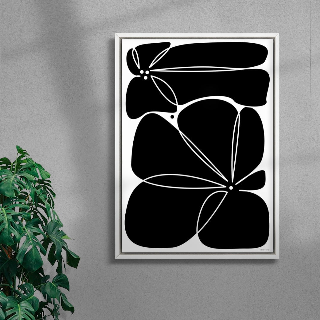 Flowers contemporary wall art print by Konrad Grafik - sold by DROOL