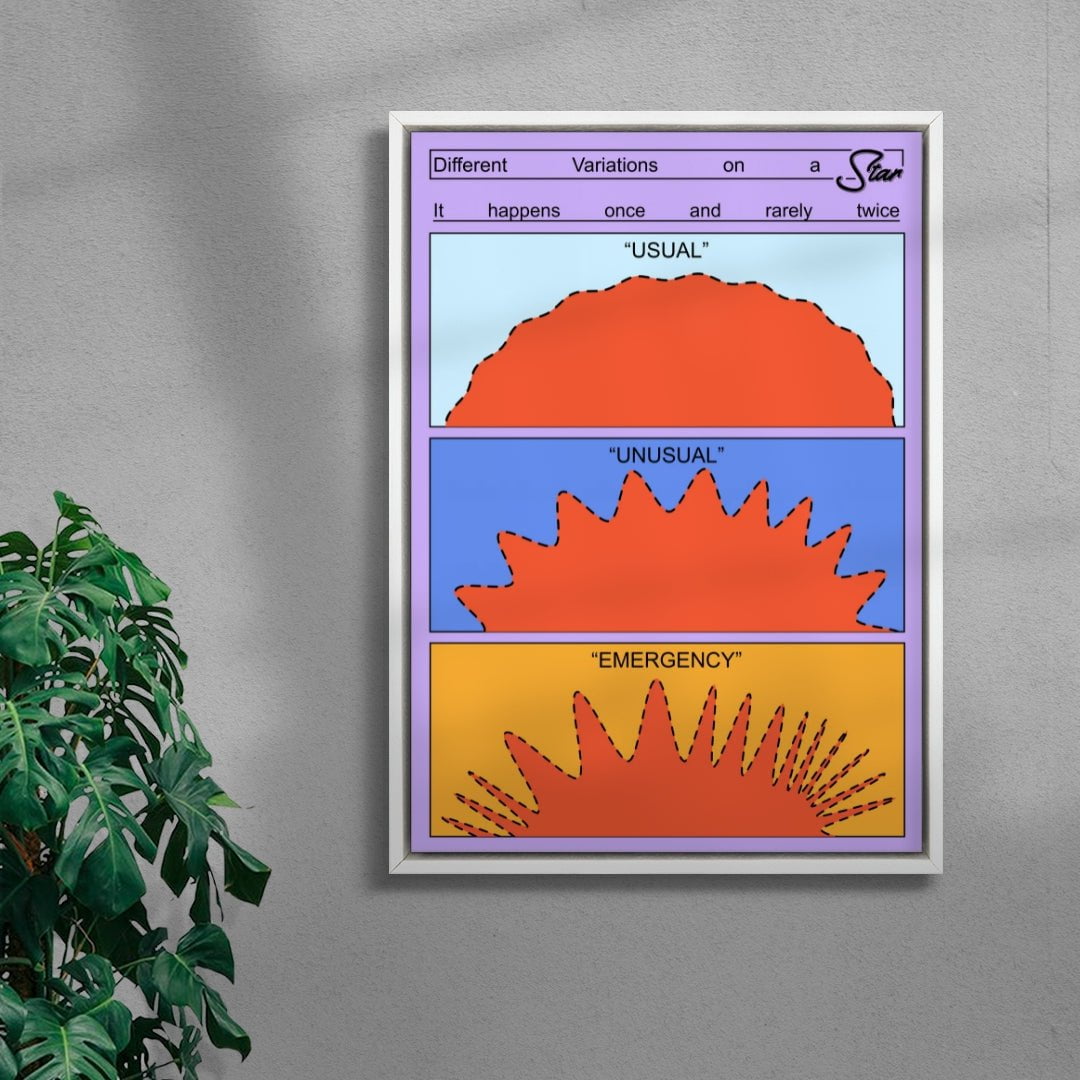 VARIATIONS ON A STAR contemporary wall art print by Ricardo Schultz Ferraro - sold by DROOL