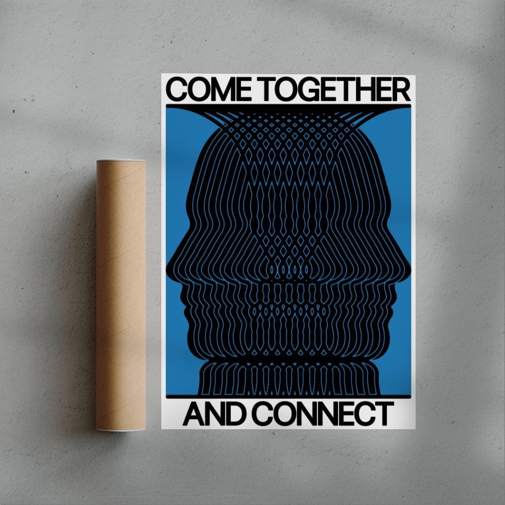 Connect contemporary wall art print by John Schulisch - sold by DROOL