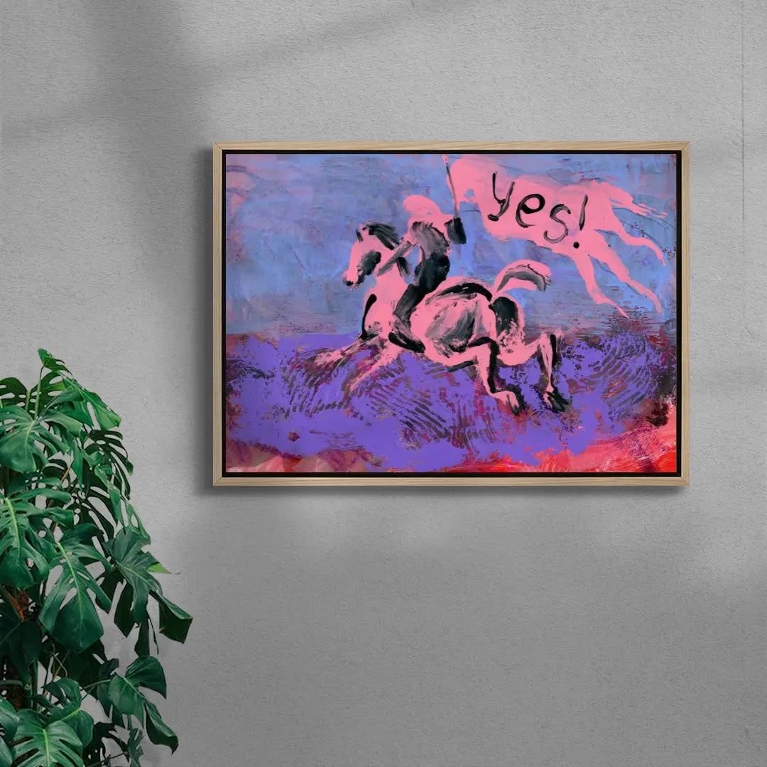 Pink Horse Yes Flag