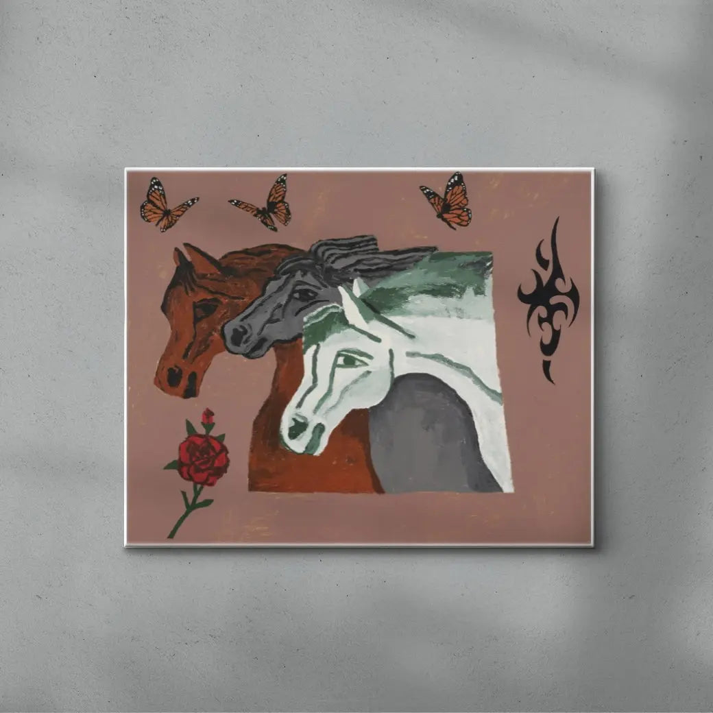 Pharaohs Horses contemporary wall art print by Colby Edwards - sold by DROOL