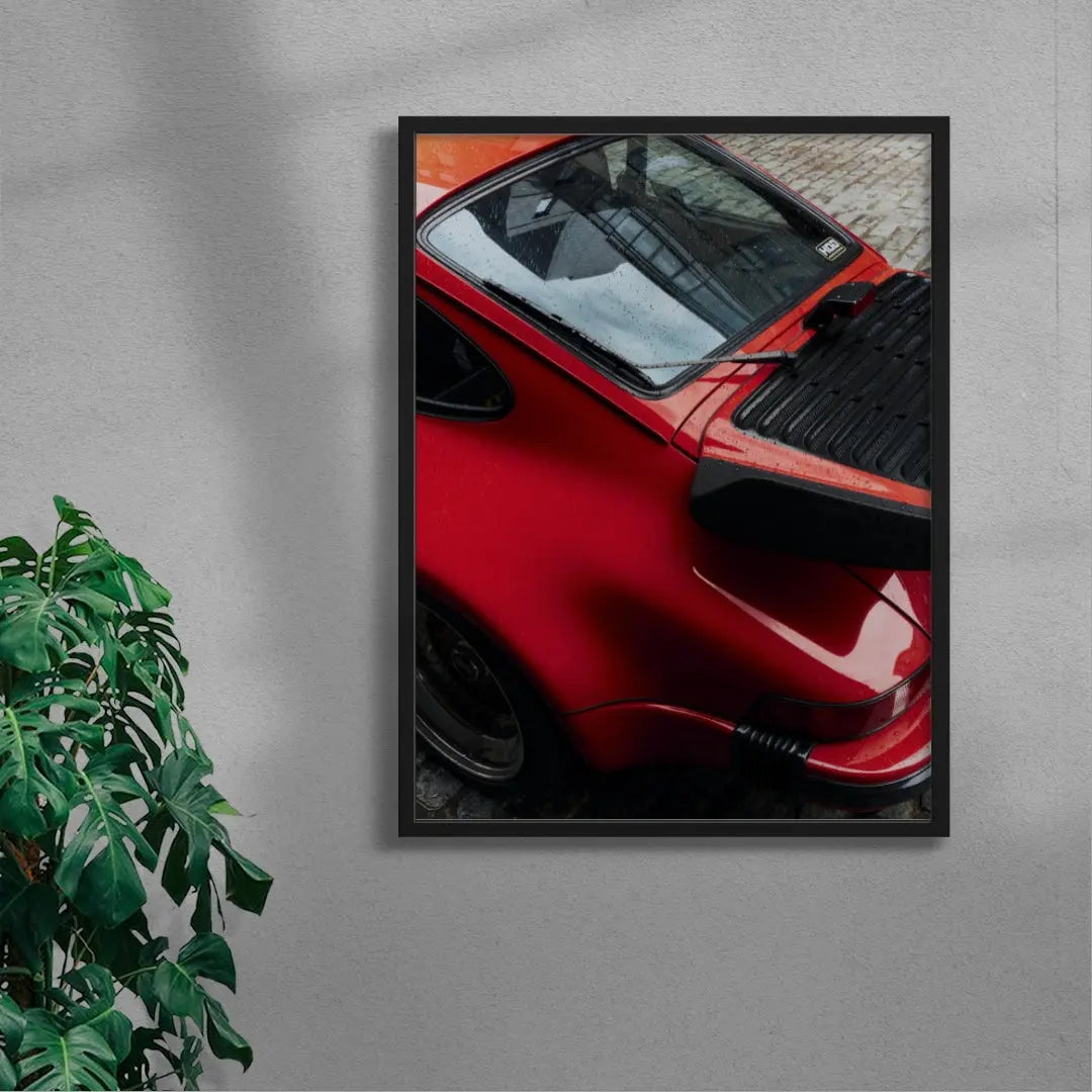 Porsche on cobbles 2 contemporary wall art print by Jonathan Elyea - sold by DROOL