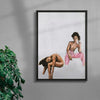 Think Pink contemporary wall art print by Sophie Goudman-Peachey - sold by DROOL