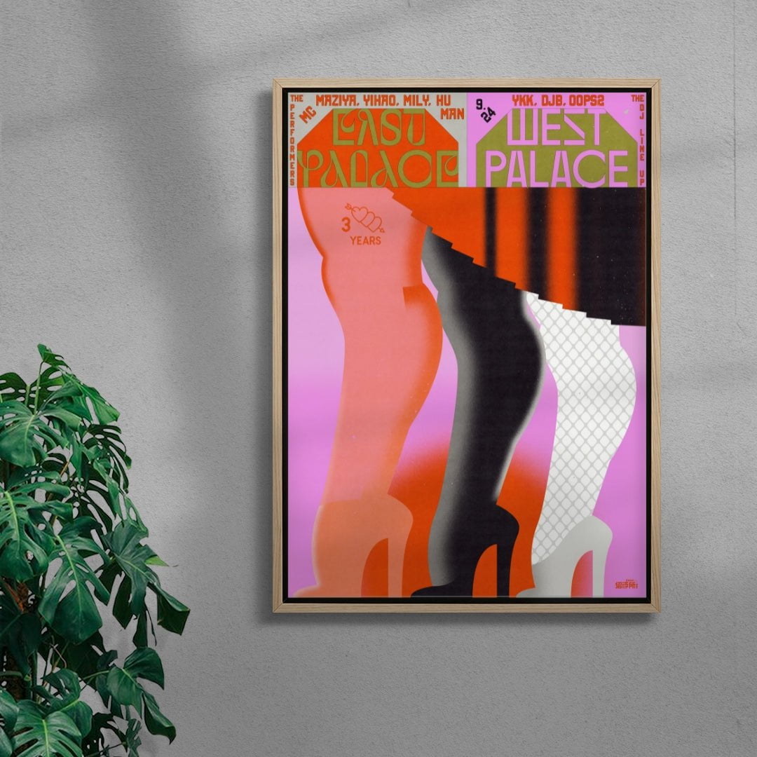 East Palace West Palace contemporary canvas art print by MENSLIES - sold by DROOL