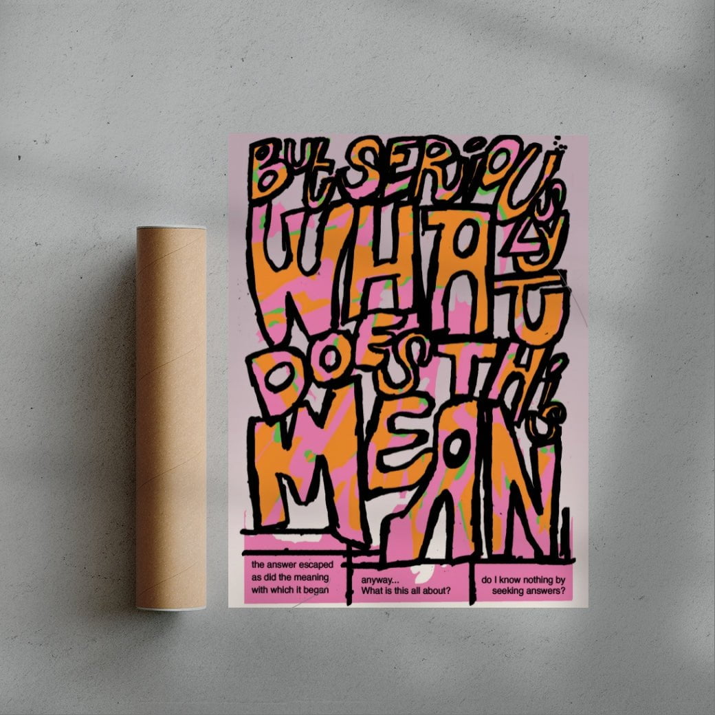 I can't move contemporary wall art print by Jorge Santos - sold by DROOL