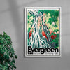 Evergreen contemporary wall art print by George Kempster - sold by DROOL