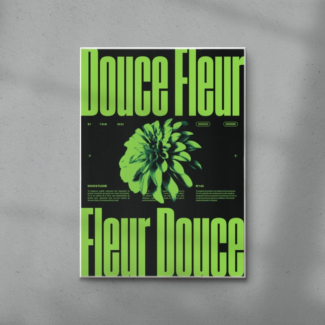 Douce Fleur contemporary wall art print by RIM Atelier - sold by DROOL