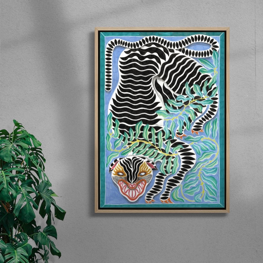 Big Cat contemporary wall art print by Carla Petelski - sold by DROOL