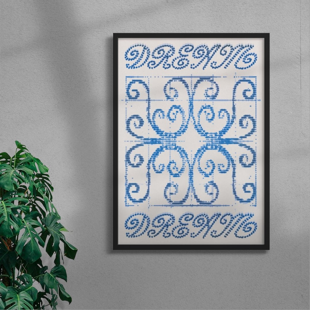 Blue Dreams contemporary wall art print by KBAR studio - sold by DROOL