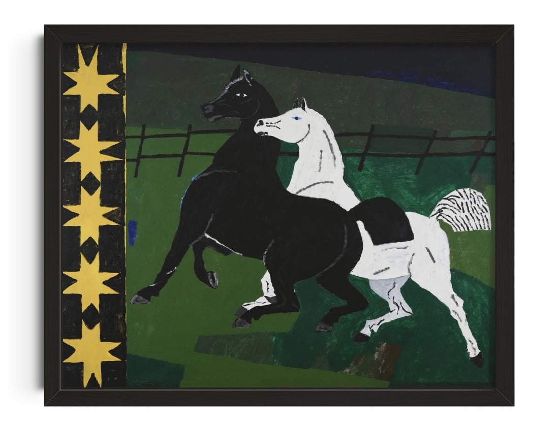 Ponies contemporary wall art print by Colby Edwards - sold by DROOL