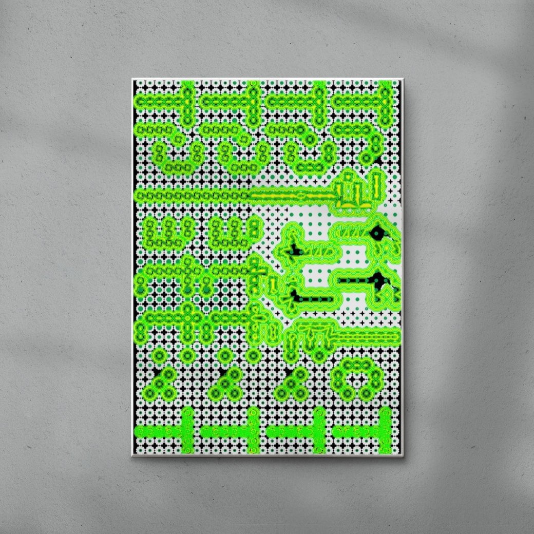 Poster 19 contemporary canvas art print by Gang Buron-Yi - sold by DROOL