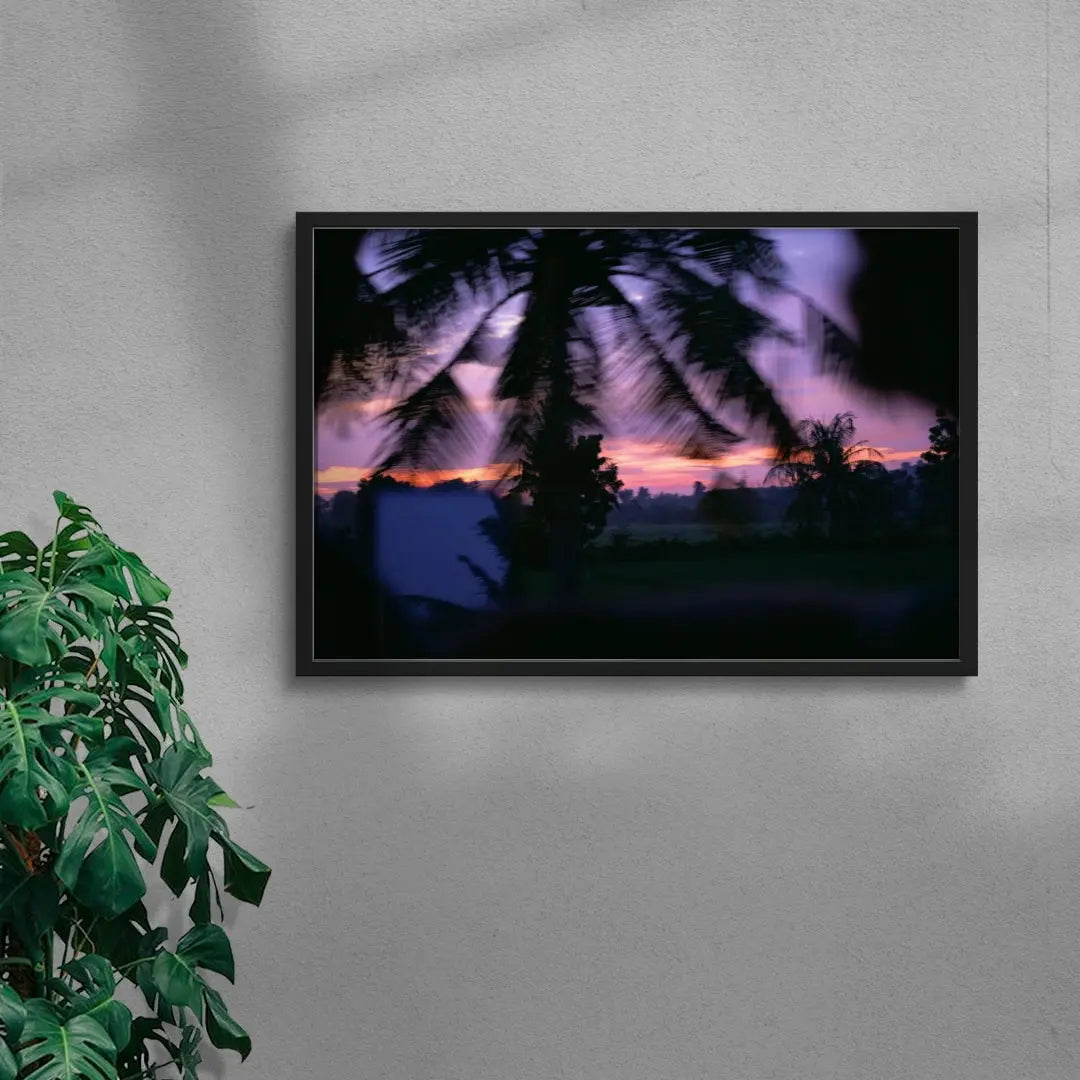 Palm Twilight contemporary wall art print by Tatjana Titimova - sold by DROOL