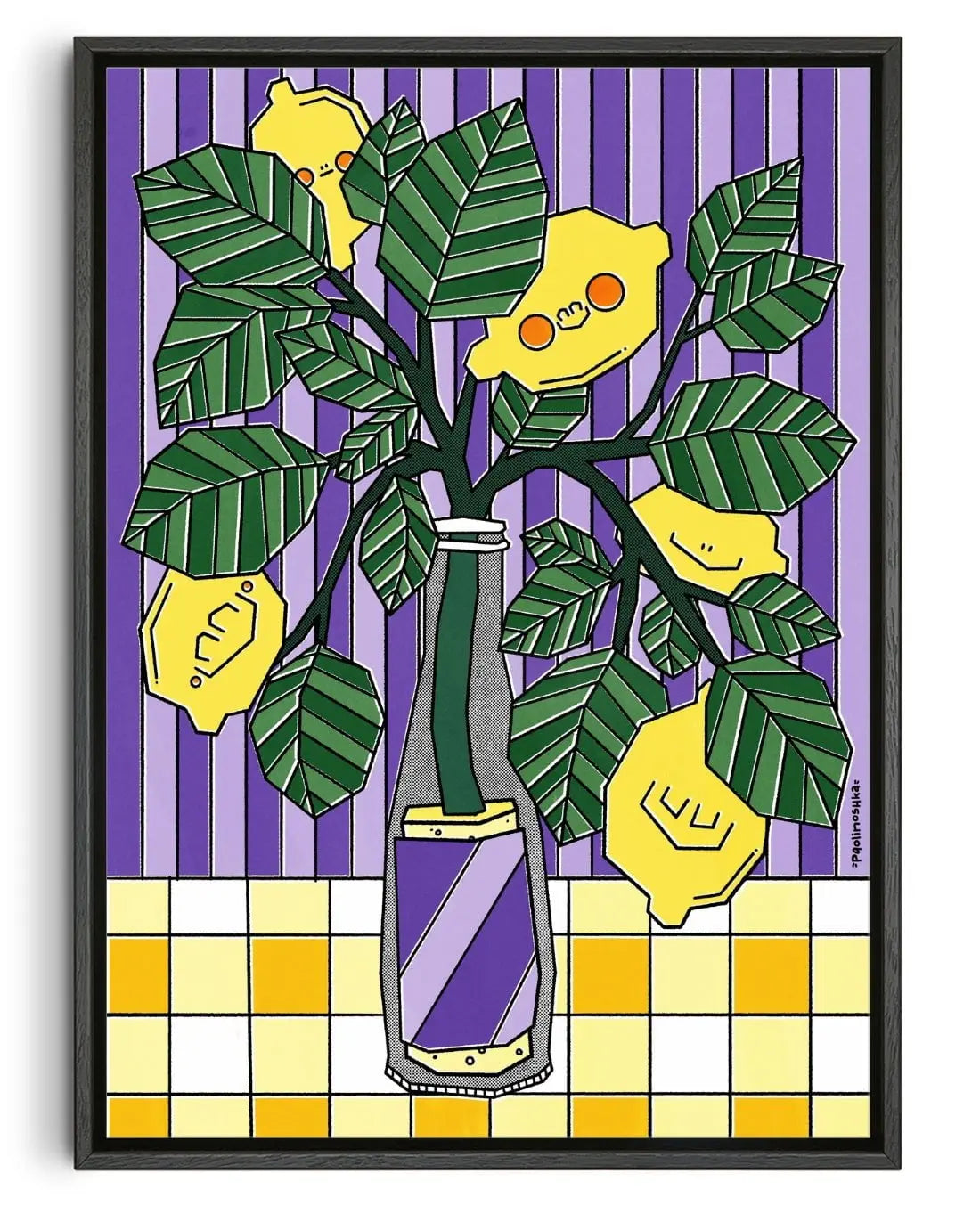 Limonade contemporary wall art print by Paolinoshka - sold by DROOL