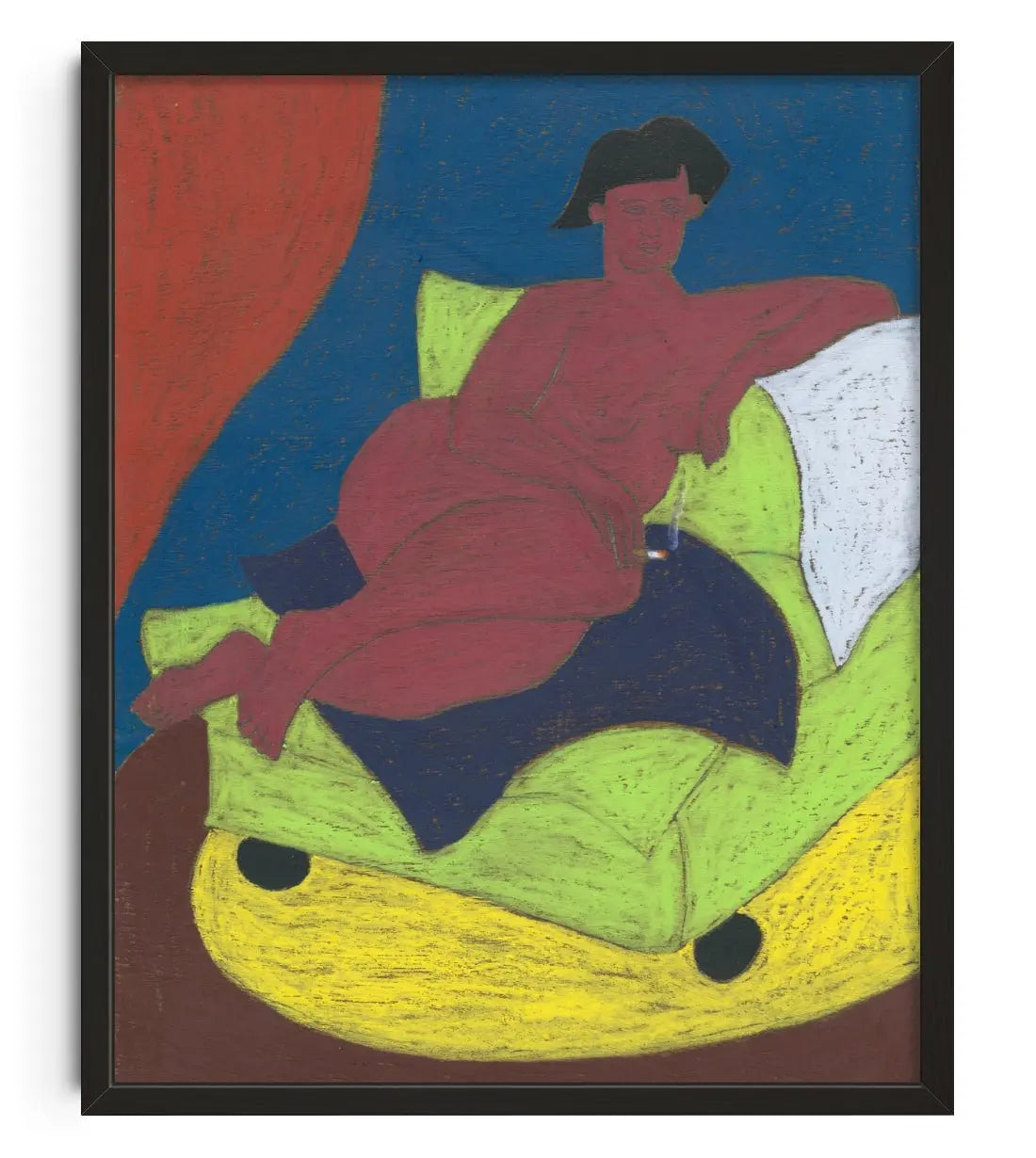 Green Chair contemporary art print by Lottie Burns - sold by DROOL