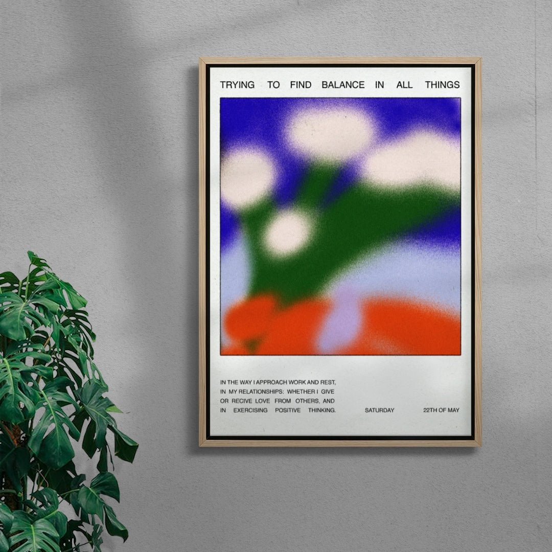 Balance contemporary wall art print by Coveposter - sold by DROOL