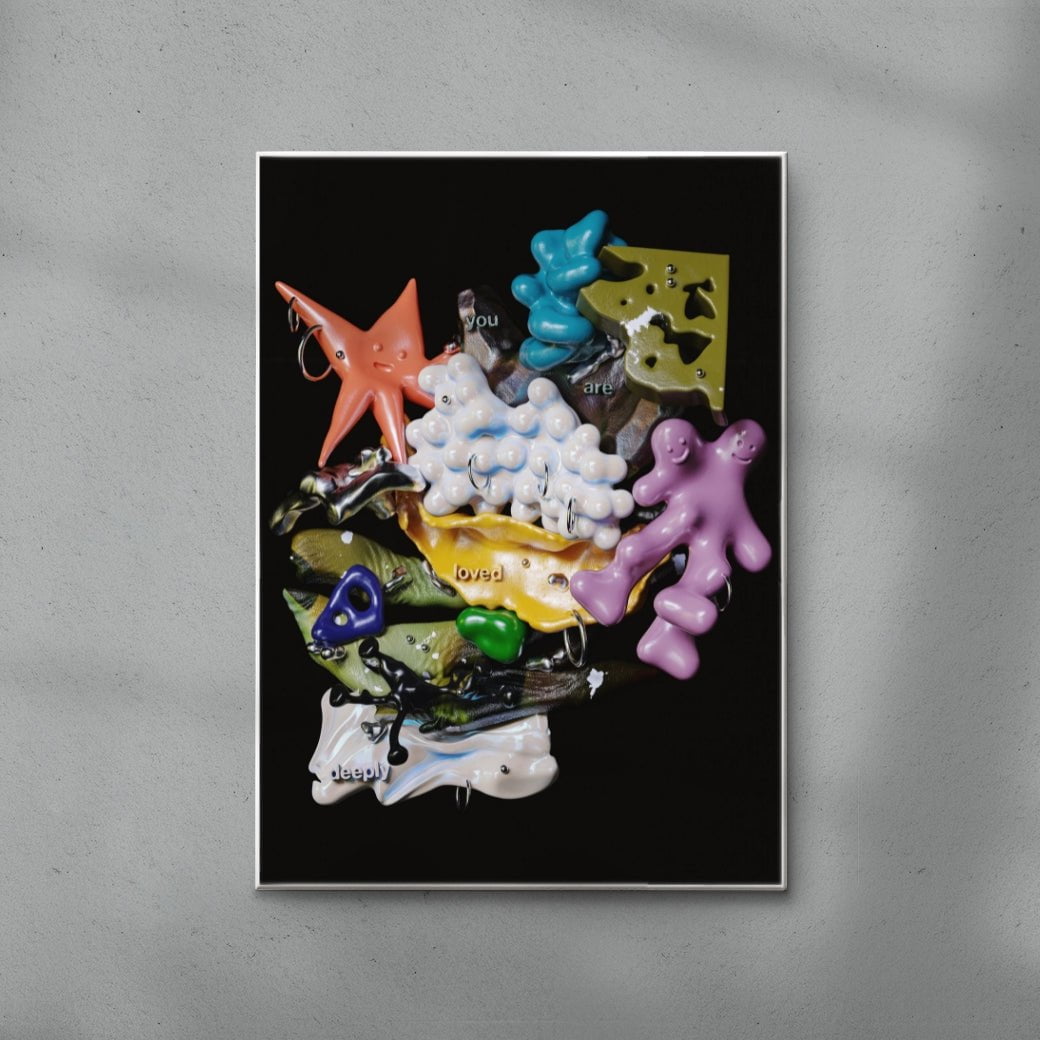 You Are Loved Deeply contemporary wall art print by Kitasavi - sold by DROOL