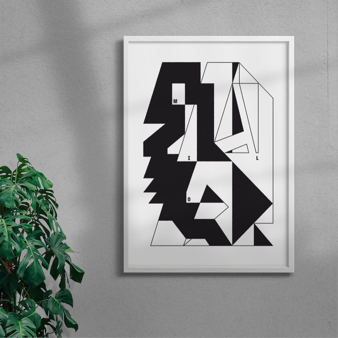 MILO contemporary wall art print by Przemek Bizoń - sold by DROOL