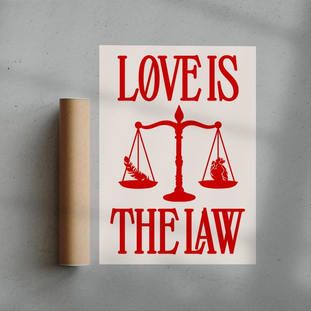 Love is the Law contemporary wall art print by Utsav Verma - sold by DROOL