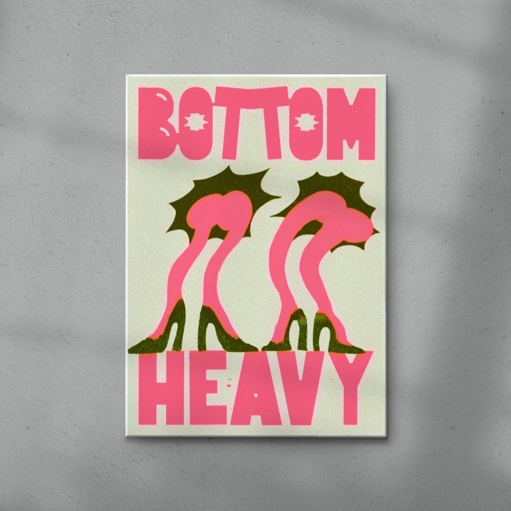 Bottom Heavy contemporary wall art print by Ciara Wade - sold by DROOL