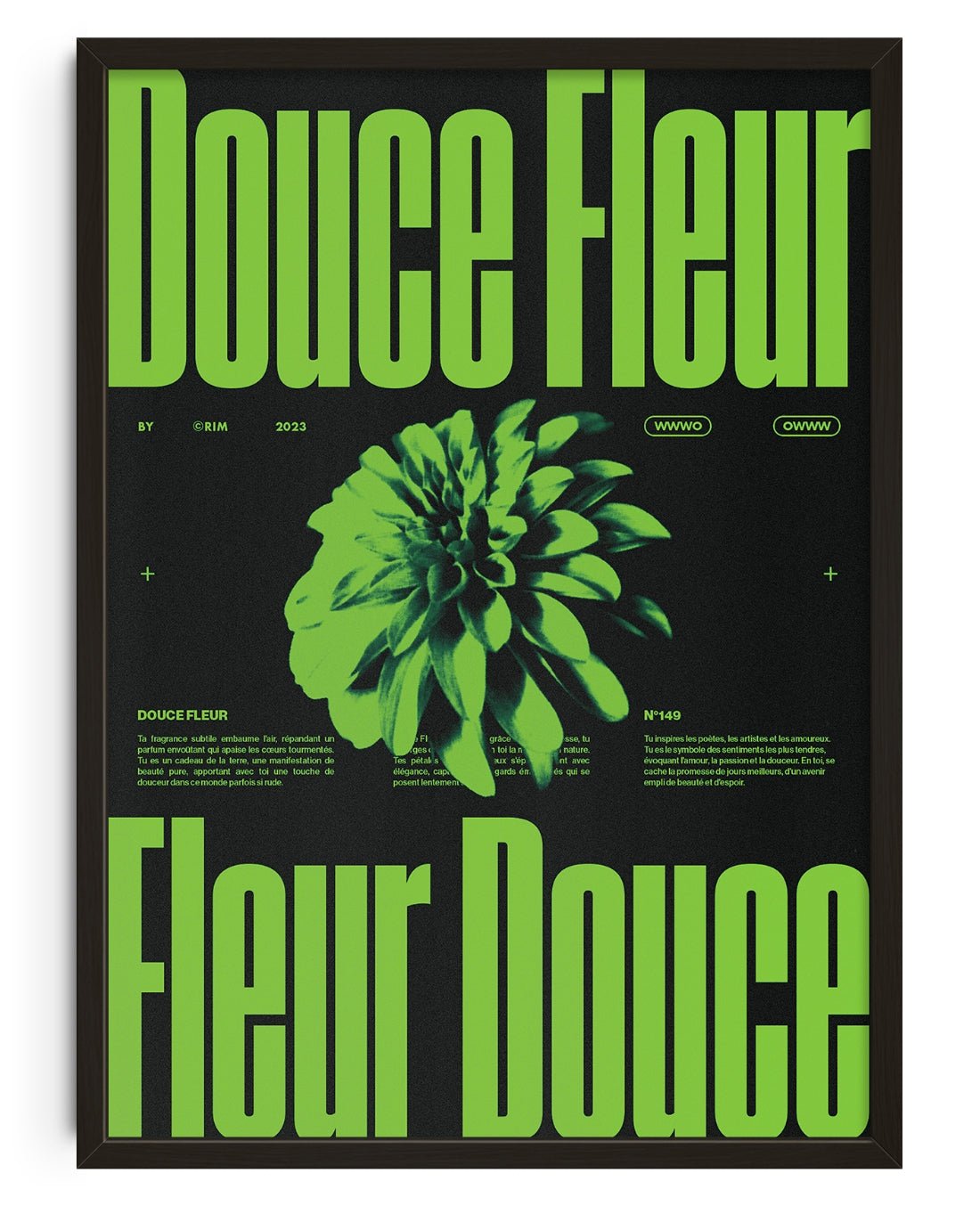 Douce Fleur contemporary wall art print by RIM Atelier - sold by DROOL