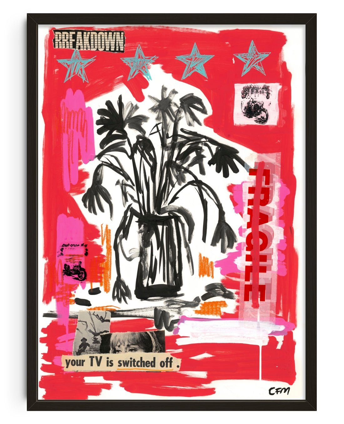 Switched Off contemporary wall art print by Caitlin Flood-Molyneux - sold by DROOL