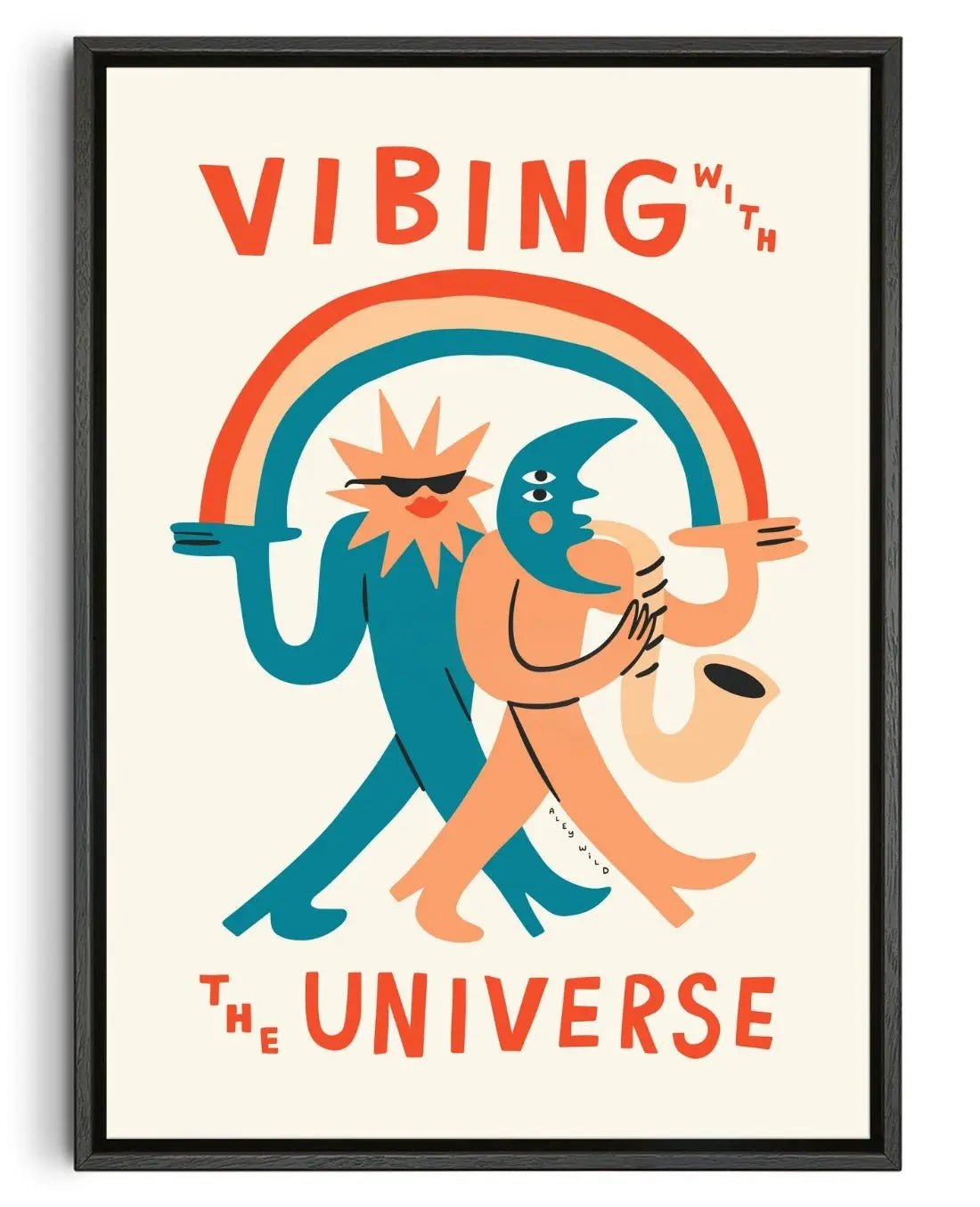 Vibing With The Universe contemporary wall art print by Aley Wild - sold by DROOL
